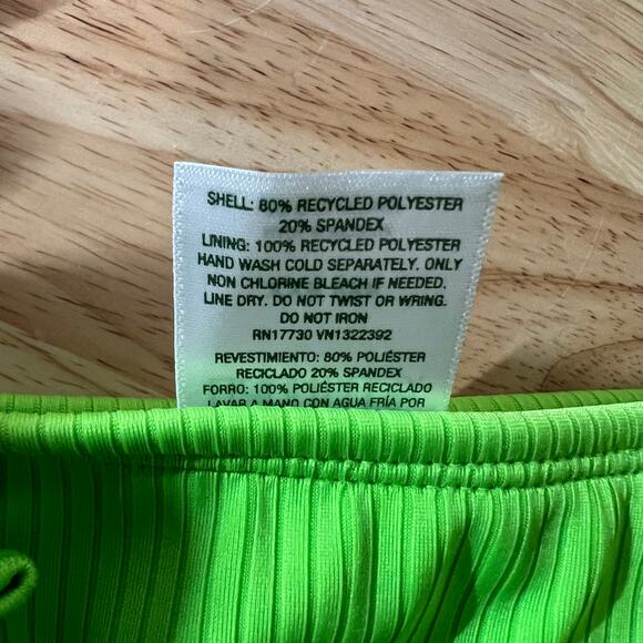 Wild Fable Women's Green Ribbed Side-Tie Cheeky Bikini Top - Size XXS - NWT - Picture 6 of 6